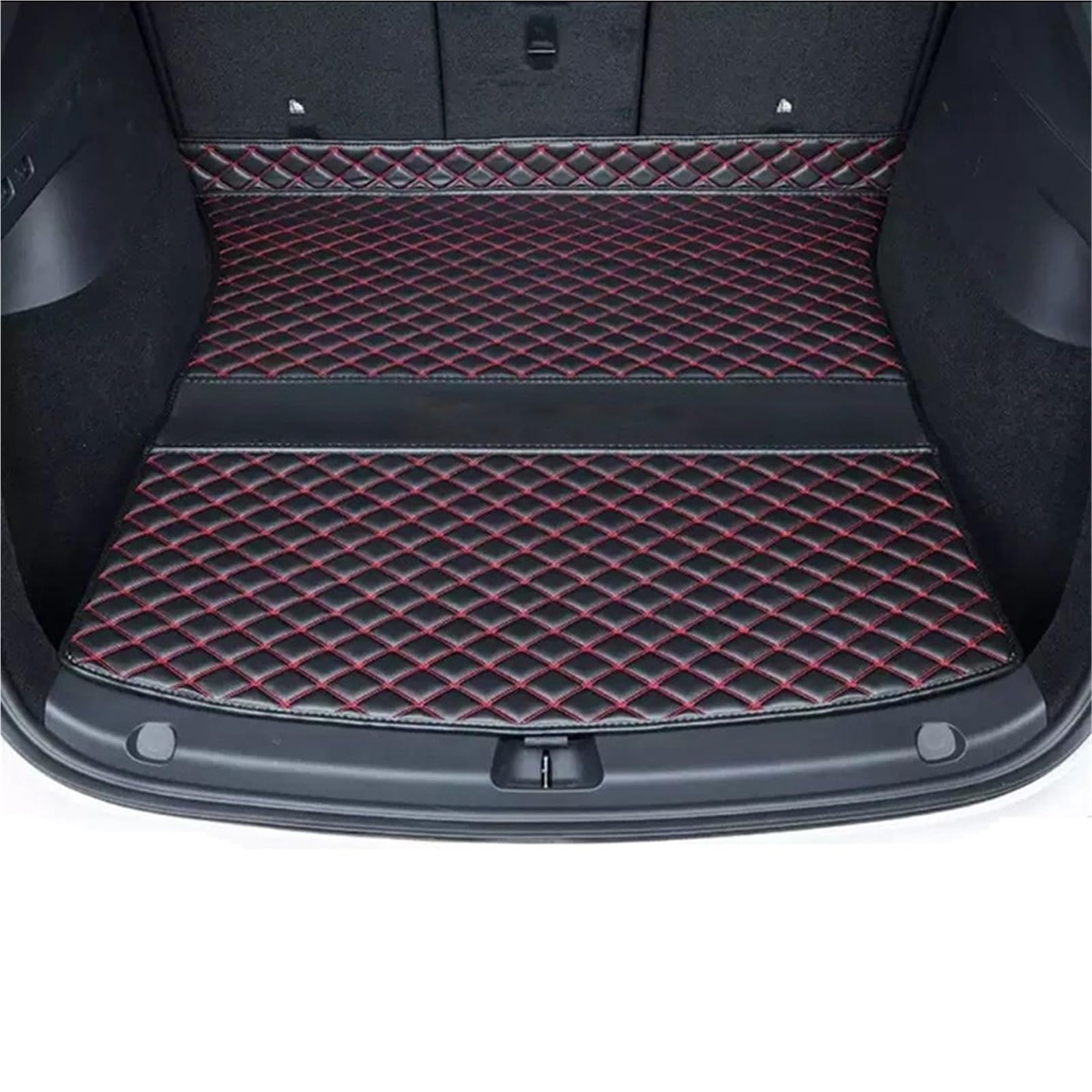 Kofferraummatte Für Tesla Für Modell Y 2021 2022 Auto Hinten Cargo Matte Wasserdicht Fleck Beständig Leder Stamm Liner Fach Auto Organizer Zubehör Kofferraumwanne(B- 1PCS) von BOHHO