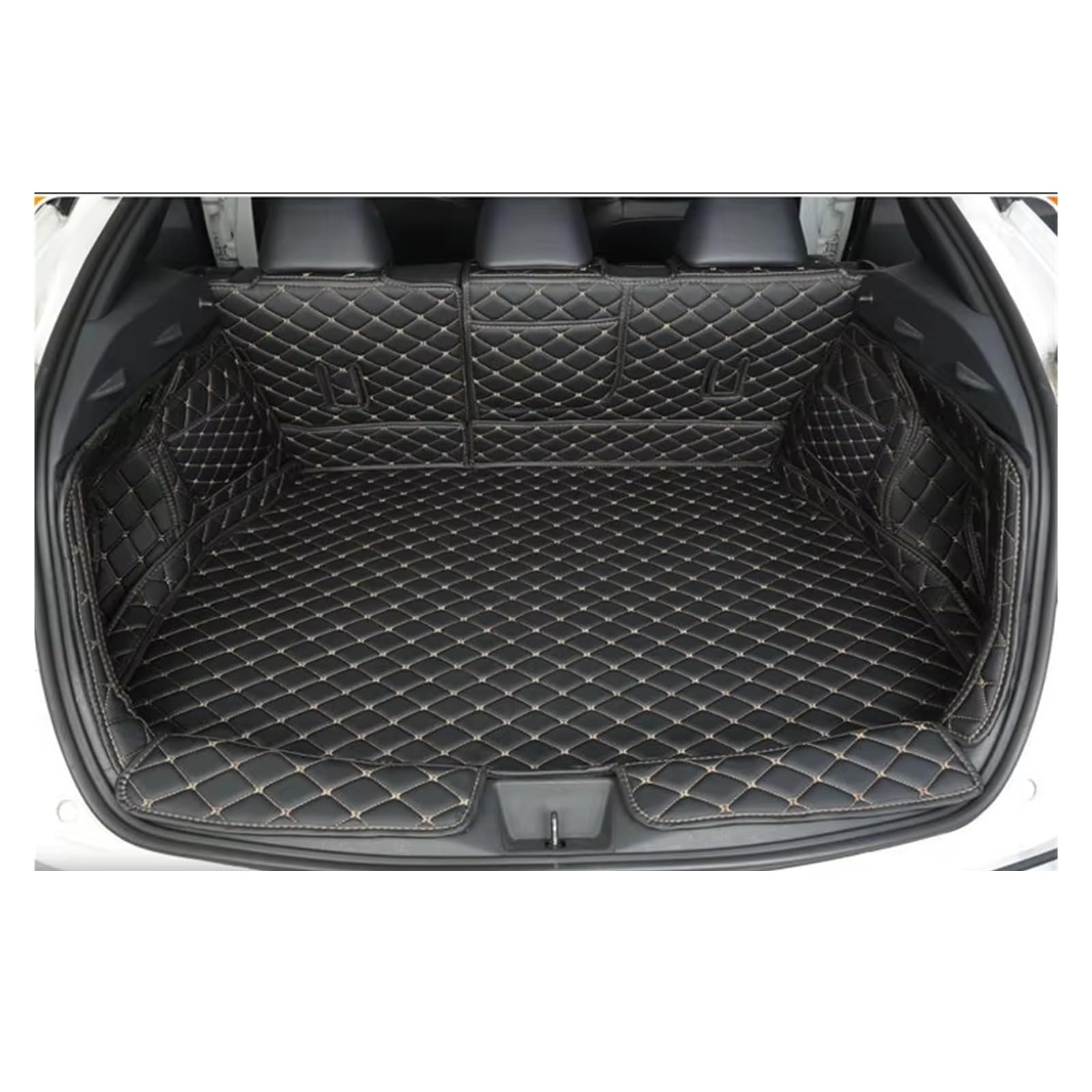 Kofferraummatte Für Toyota Für C-HR Für CHR C HR 2018 2019 2020 2021 2022 Boot Tablett Cargo-Liner Hinten Stamm Boden Matte Teppich Fracht Tablett Auto Zubehör Kofferraumwanne(Black Full Cover) von BOHHO