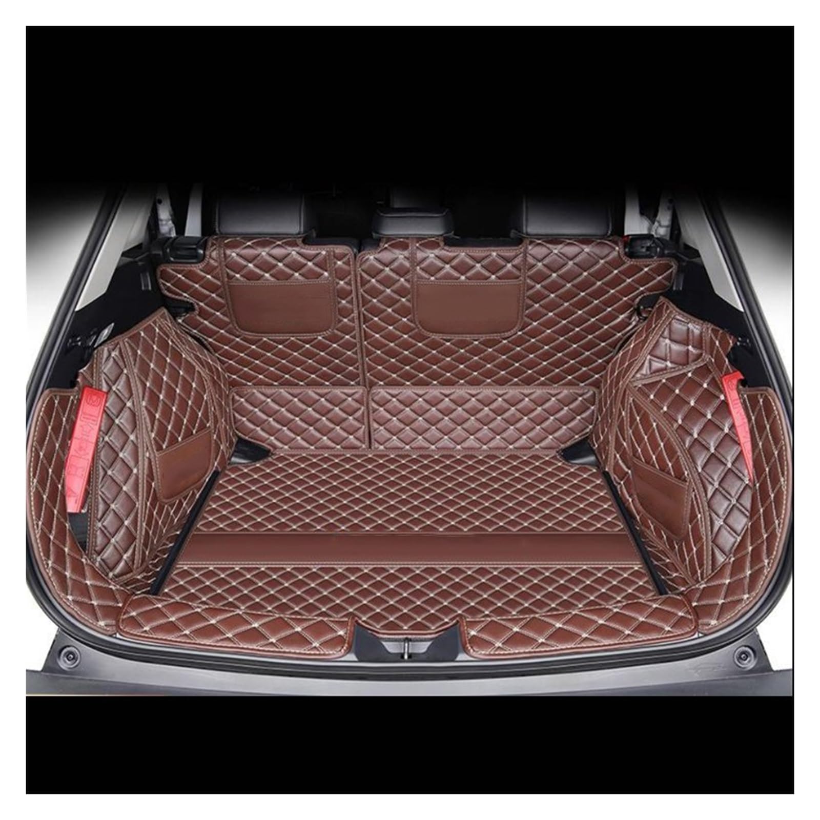 Kofferraummatte Für Toyota Für Corolla Für Kreuz 2020 2021 2022 Auto Hinten Trunk-Boot Matte Wasserdicht Fußmatten Teppich Anti Schlamm Tablett Cargo-Liner Kofferraumwanne(Brown Full Cover) von BOHHO