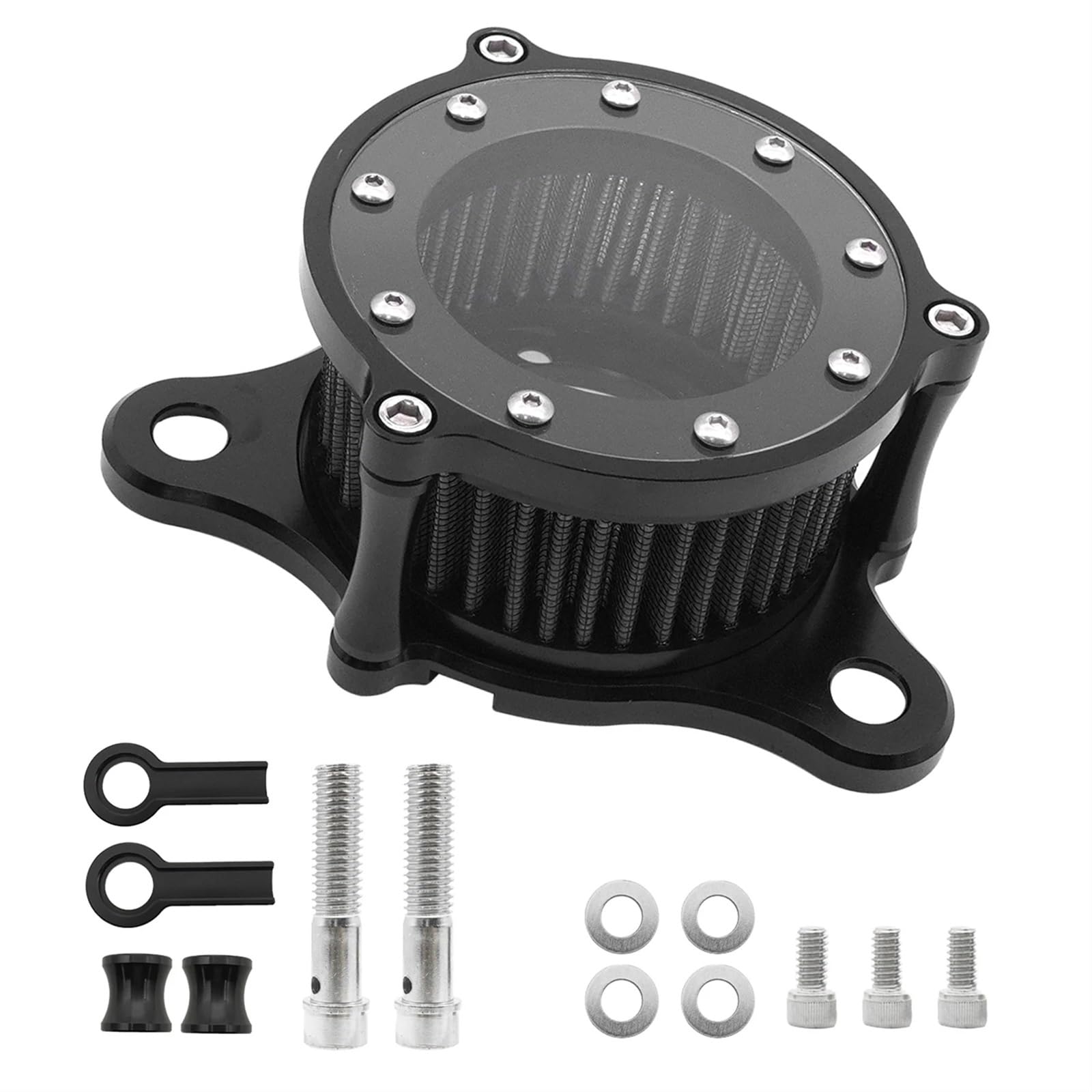 Luftfilter Motorrad Für 883 Für Sportster 1200 Sport Motorrad Luftfilter Air Intake Filter System Kit Accesorios luftfiltereinsatz Motorrad(Air Filter Kit Black) von BOHHO