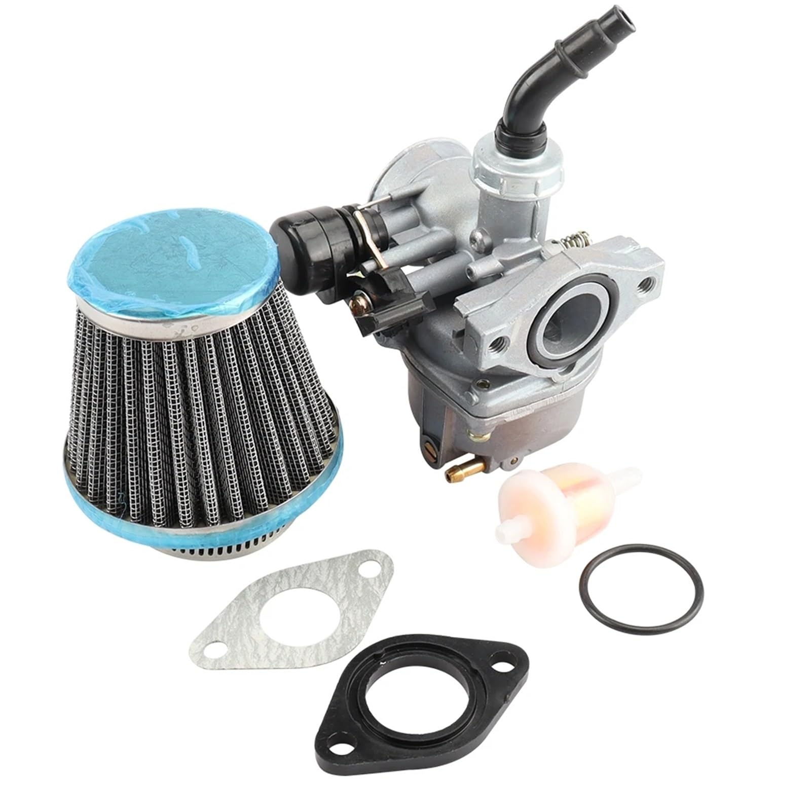 Motorrad Carburetor Für 50 70 90 110 125cc für ATV Quad 4 Wheeler Dirt Bike Motorrad Vergaser PZ19 19mm Carb mit Luftfilter Vergaser Heavy Duty Vergaser(Kit) von BOHHO