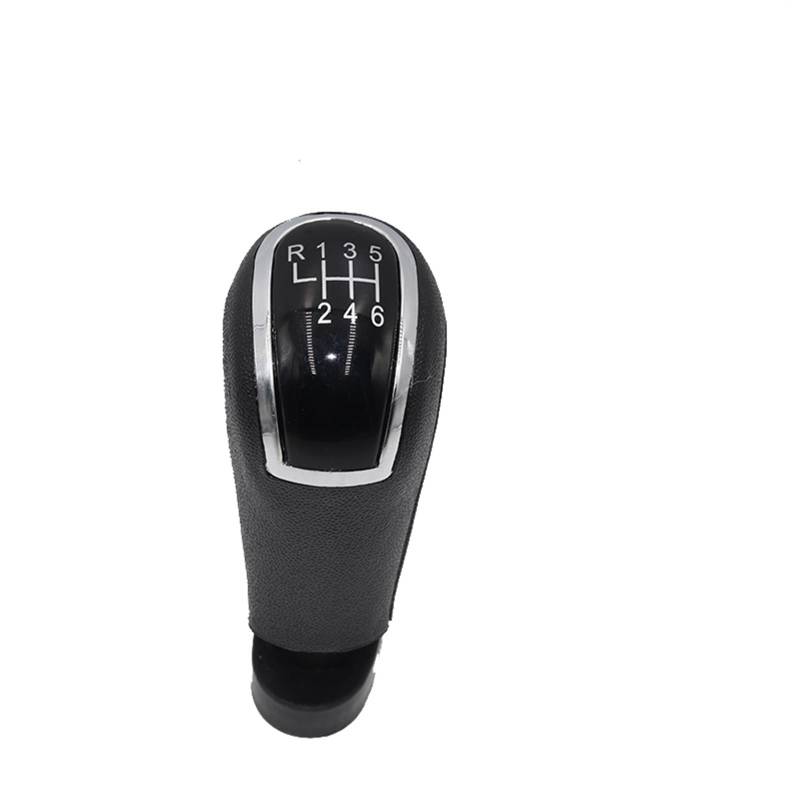 Schaltknüppel Für Skoda Für Rapid 2012 2013 2014 2015 2016 Schwarz & Chrom Auto Shift Schaltknauf Hebel Gaitor Boot Abdeckung Car Schaltknauf(6 Speed knob) von BOHHO