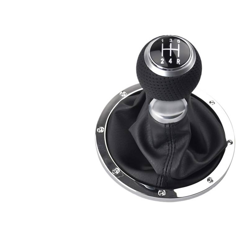 Schaltknüppel Für VW Für GOL Für Pointer Für Saveiro Für Parati 2004-2010 5-Gang-Schaltknauf Hebel Schalthebelmanschette Car Schaltknauf(5 Speed Black) von BOHHO