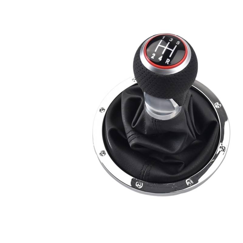 Schaltknüppel Für VW Für GOL Für Pointer Für Saveiro Für Parati 2004-2010 5-Gang-Schaltknauf Hebel Schalthebelmanschette Car Schaltknauf(5 Speed Red) von BOHHO