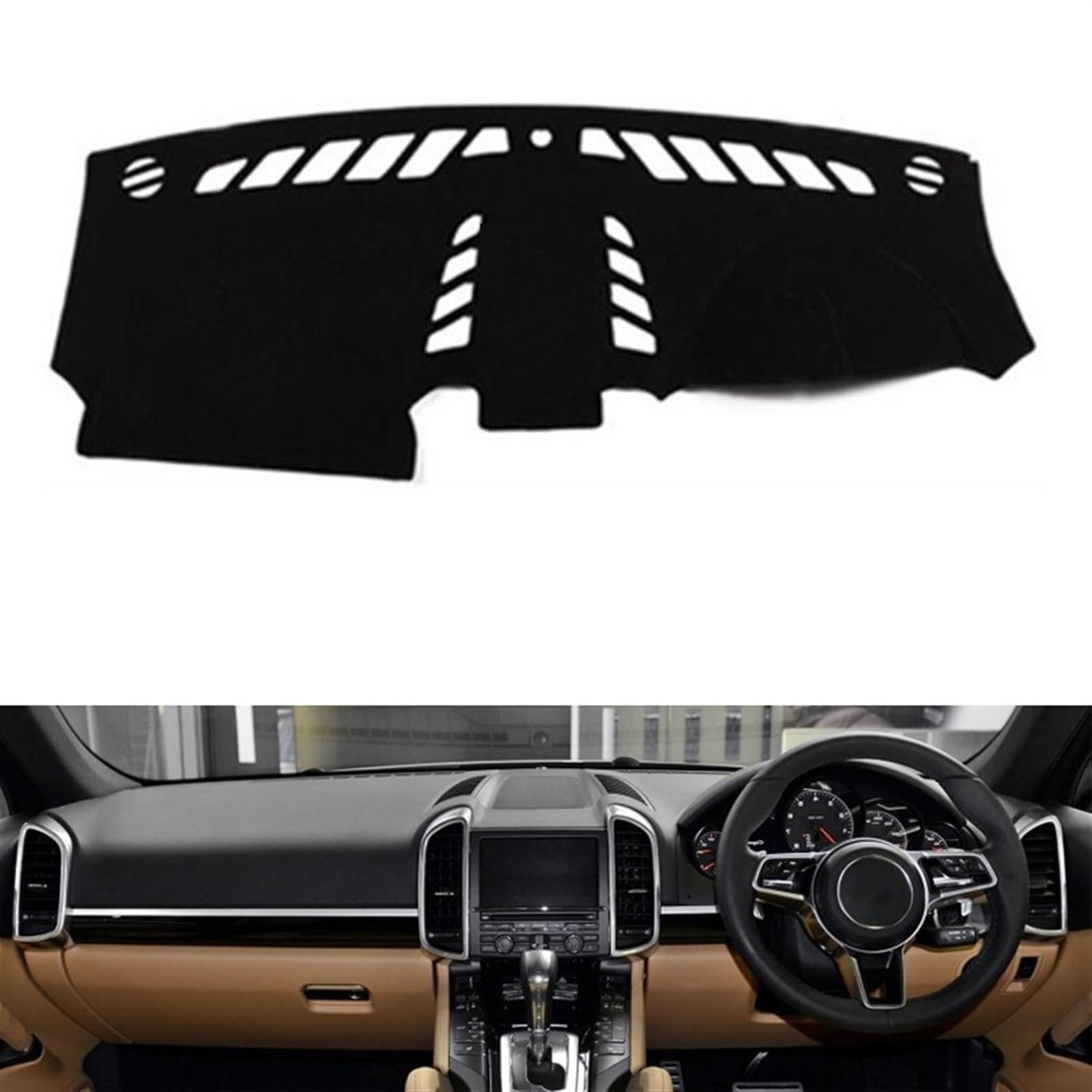 Shade Board Pad Für Cayenne 2011 2012 2013-2016 Rechts- Und Linkslenker Auto Armaturenbrett Abdeckungen Matte Schatten Kissen Pad Teppiche Auto Dashboard Abdeckung(Red Edge,Rechtslenker) von BOHHO