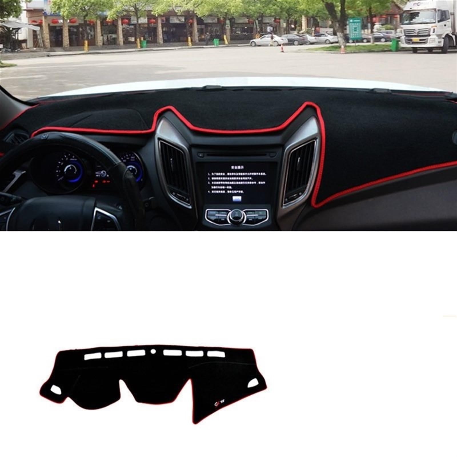 Shade Board Pad Für Changan CS75 2013-2017 2018 2019 2020 2021 2022 Auto Dashboard Abdeckung Matten Sonnenschutz Pads Instrument Panel Teppiche Auto Dashboard Abdeckung(2013-2017 Red Side) von BOHHO