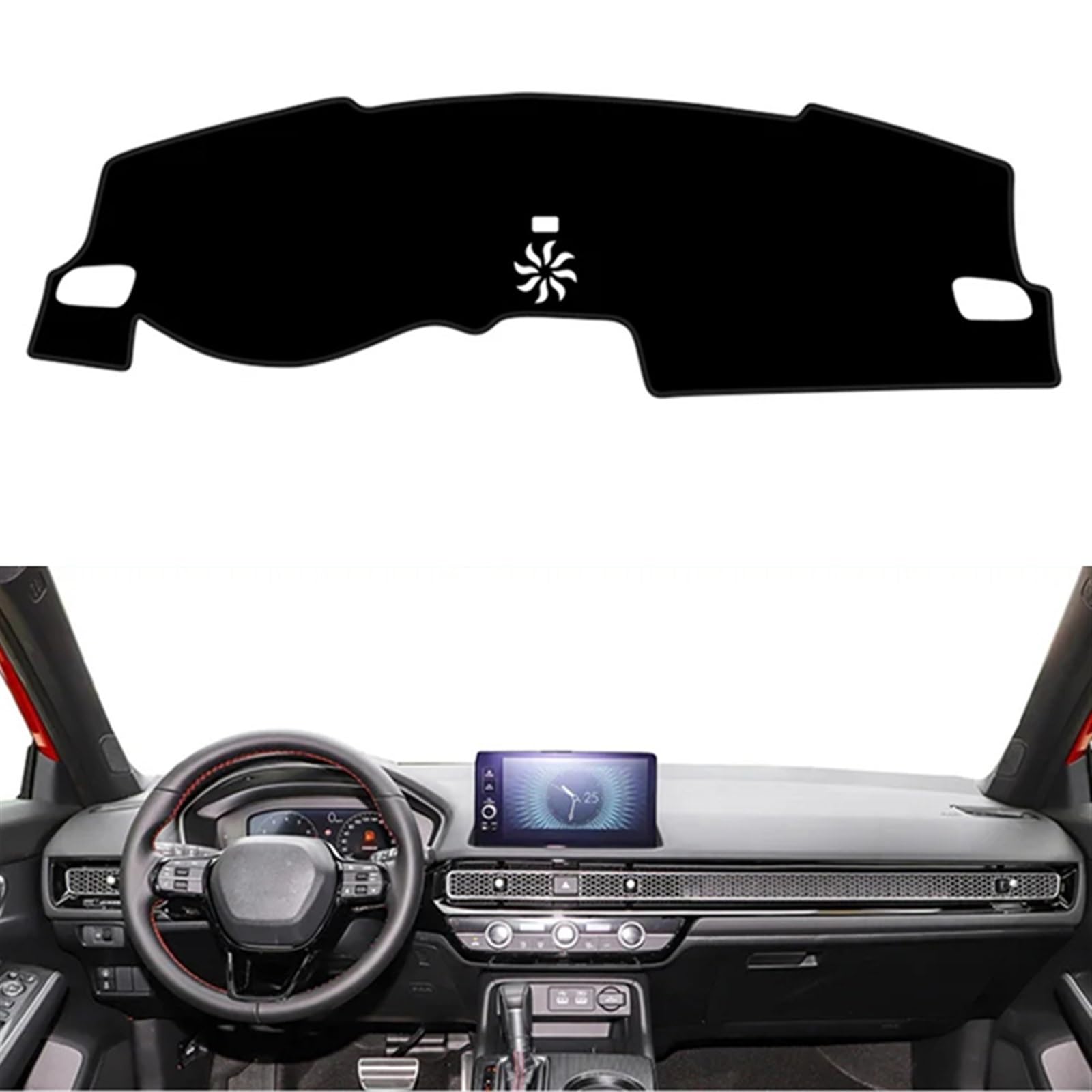 Shade Board Pad Für Civic 11th 2021 2022 2023 2024 Auto-Dashboard Abdeckung Sonnenschutzdach Matte Pad Instrument Dash Teppich Teppich Schutz Auto Dashboard Abdeckung(Black(Black Edge),Linkslenker) von BOHHO