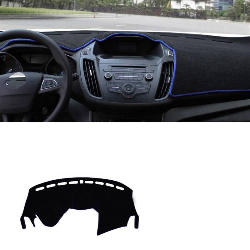 Shade Board Pad Für Ford Für Kuga 2013-2016 2017 2018 2019 MK2 Für Escape Auto Armaturenbrett Abdeckung Matte Vermeiden Licht Pad Instrumententafel Teppiche Auto Dashboard Abdeckung(LHD Blue Side) von BOHHO