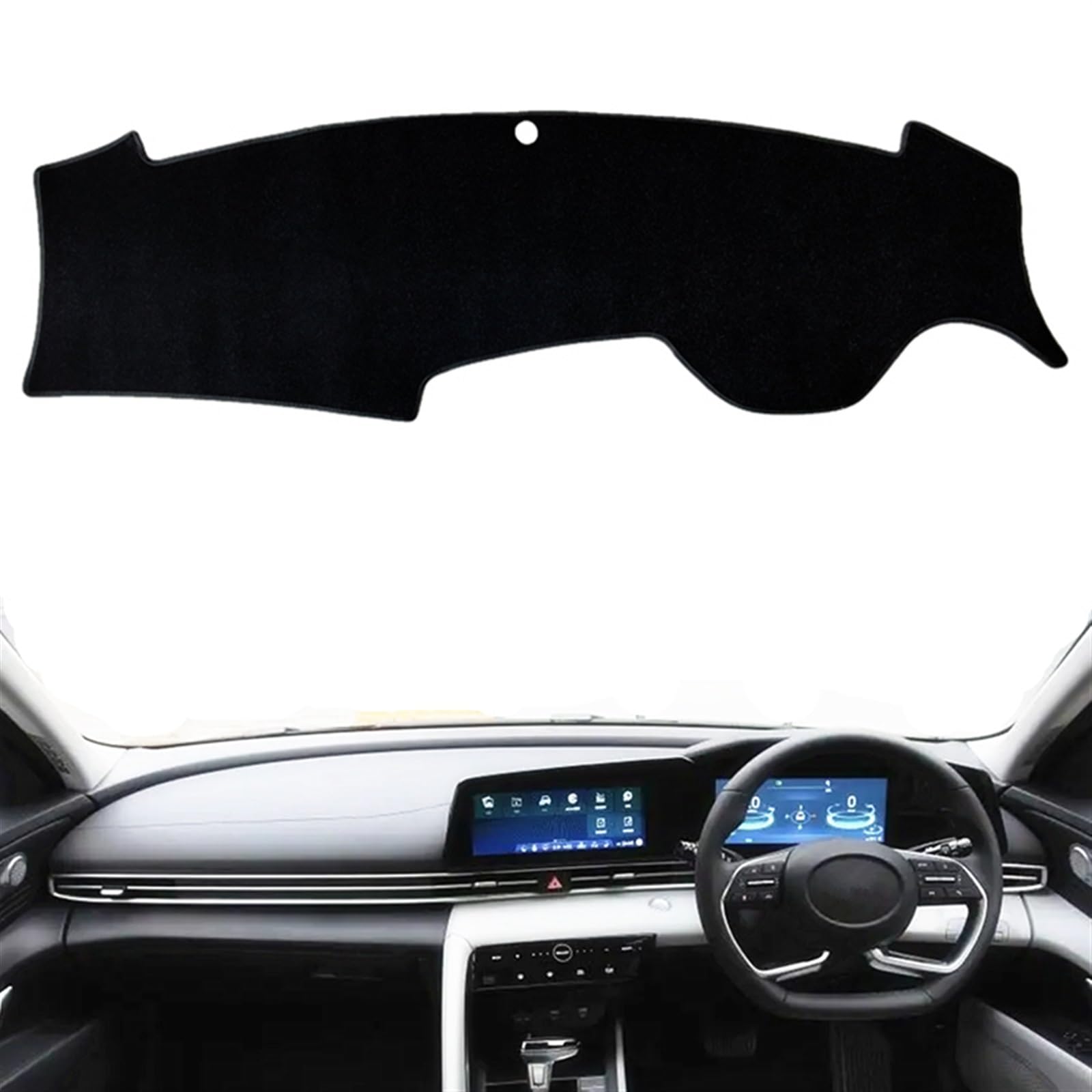 Shade Board Pad Für Hyundai Für Elantra Für Avante I30 CN7 2020-2023 2024 Dashboard Abdeckung Matte Pad Schutz Auto Dash Sonnenschirm Teppich Auto Dashboard Abdeckung(Black(Red Edge),Rechtslenker) von BOHHO