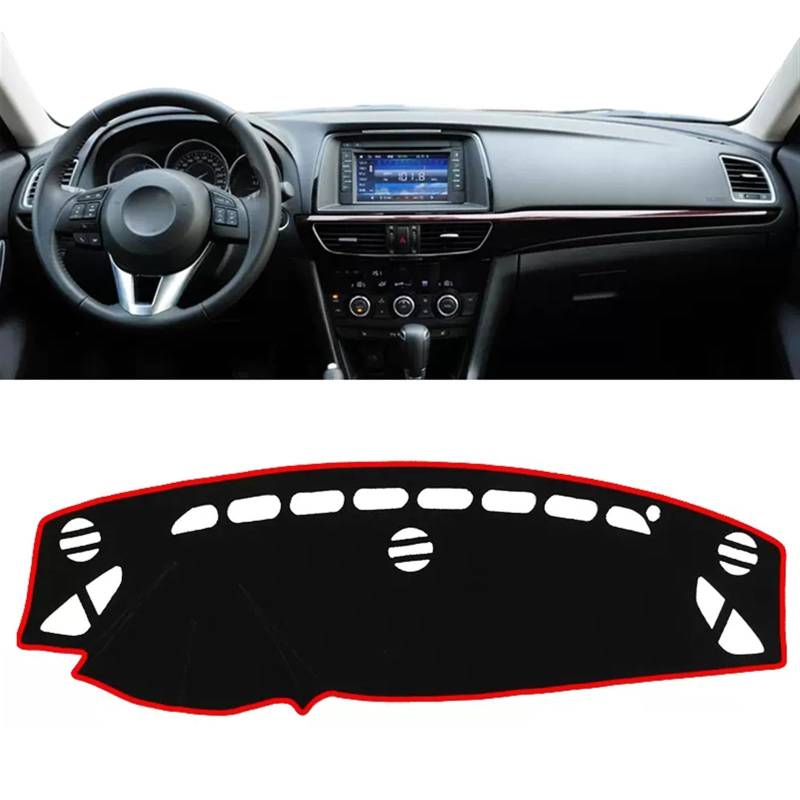 Shade Board Pad Für Mazda 6 Für Atenza GJ 2013 2014 2015 Auto Armaturenbrettabdeckung Vermeiden Sie Lichtmatte Instrumententafel Teppich Auto Dashboard Abdeckung(LHD Red Side) von BOHHO