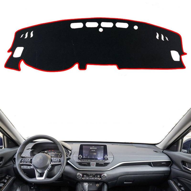 Shade Board Pad Für Nissan Für Altima L34 2019 2020 2021 2022 2023 Auto Dash Dashboard Abdeckung Matte Pad Anti-slip Instrument sonnenschirm Teppich Auto Dashboard Abdeckung(Black(Red Edge),Linkslenke von BOHHO