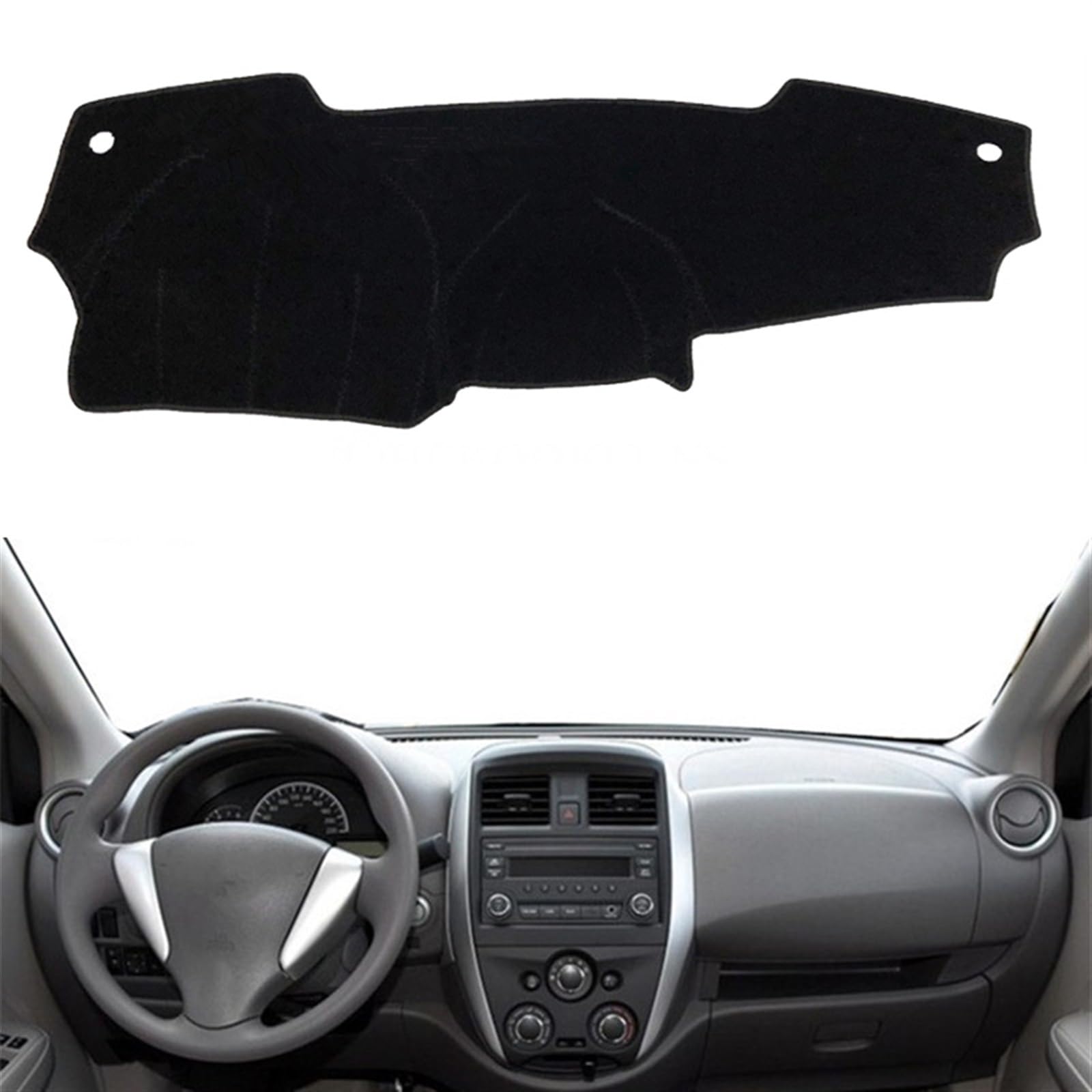 Shade Board Pad Für Nissan Für Micra Für März K13 2011 2012 2013 2014 2015 2016 Dashmat Schützen Teppich Dashboard Abdeckung Sonnenschirm matte Teppich Auto Dashboard Abdeckung(Black(Red Edge),Linksle von BOHHO