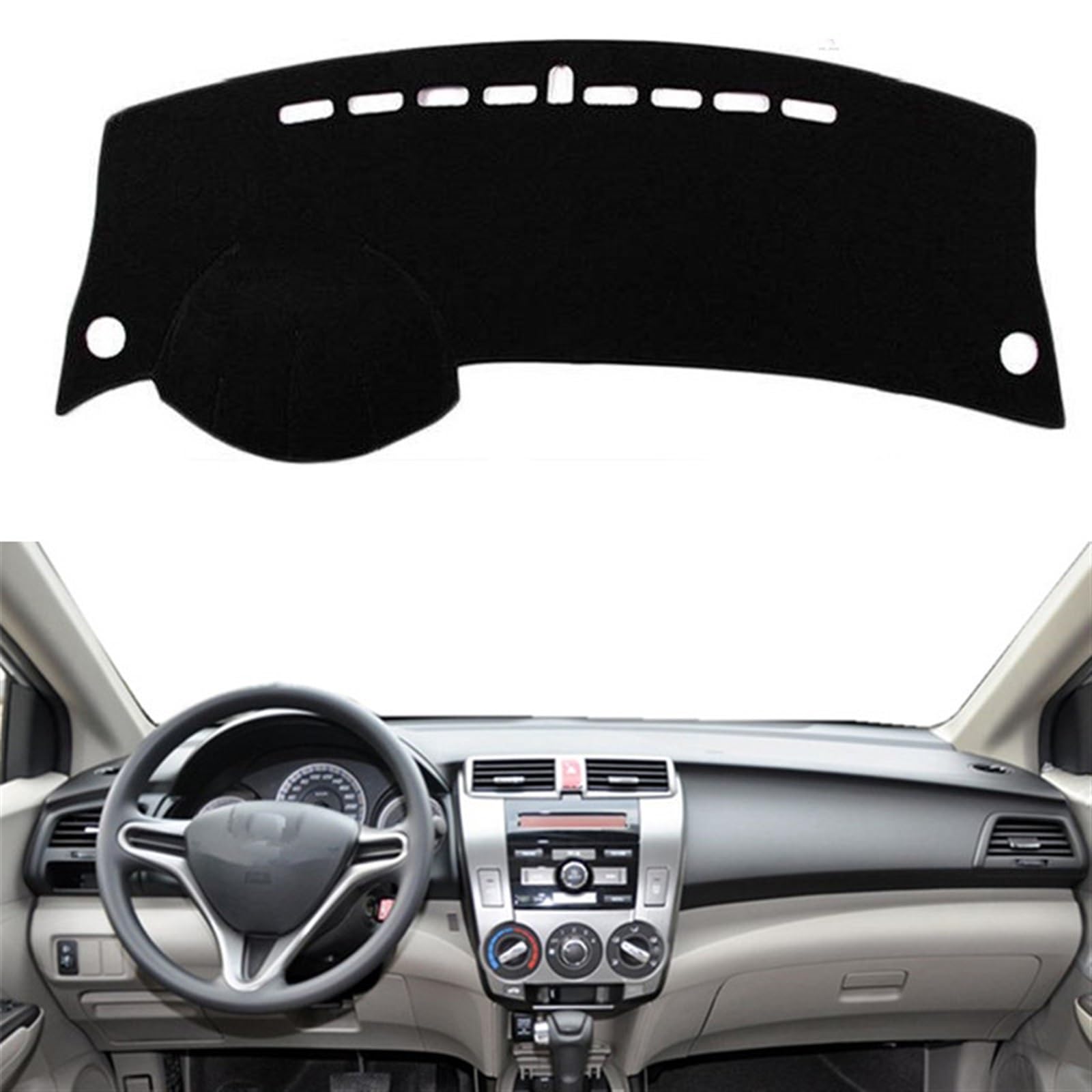 Shade Board Pad Für Stadt 2008 2009 2010 2011 2012 2013 2014 Auto Dashboard Abdeckung Dash Matte Instrument Sonnenschirm Teppich Anti-Glare Auto Dashboard Abdeckung(Black(Black Edge),Linkslenker) von BOHHO