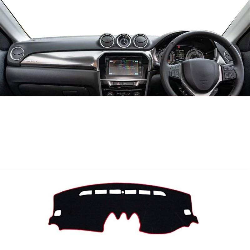 Shade Board Pad Für Suzuki Für Vitara LY 4. 2015 2016 2017 2018 2019 2020 Auto-Armaturenbrett-Lichtmatte Instrumentenplattform Schreibtisch-Abdeckungsmatte Auto Dashboard Abdeckung(RHD Red Side) von BOHHO