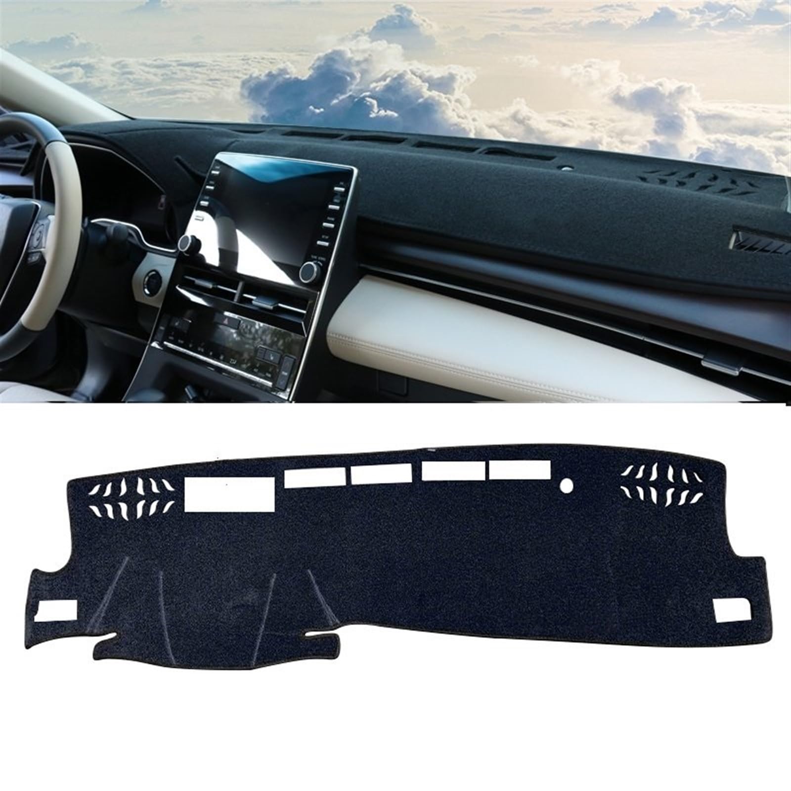 Shade Board Pad Für Toyota Für Avalon XX50 2018 2019 2020 2021 2022 2023 XLE Auto Armaturenbrett Abdeckung Dash Matte Sonnenschutz rutschfeste Pad Auto Dashboard Abdeckung(with HUD Black Side) von BOHHO