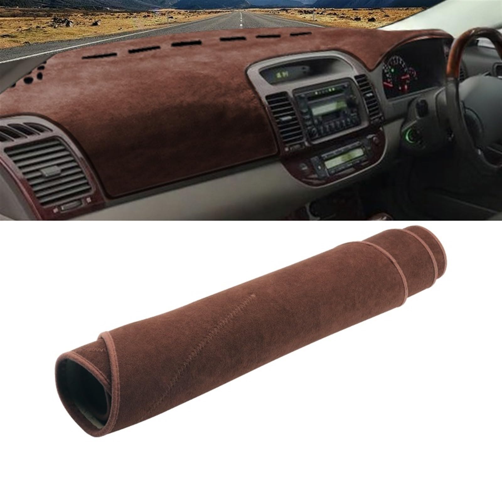 Shade Board Pad Für Toyota Für Camry 30 XV30 2002 2003 2004 2005 2006 Sonnenschutz Teppiche Anti-UV-Hülle Auto Armaturenbrett Lichtabdeckungsmatte Vermeiden Auto Dashboard Abdeckung(B Brown RHD) von BOHHO