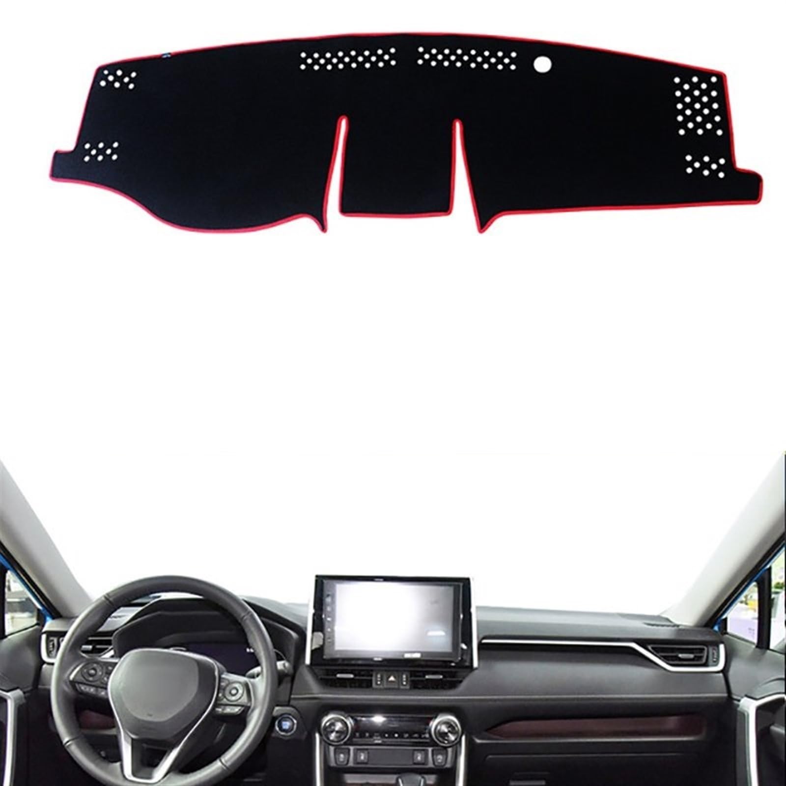 Shade Board Pad Für Toyota Für Camry 50 XV50 2012 2013 2014 2015 2016 2017 Auto Dashboard Abdeckung Sonnenschirm Pad Instrument Plattform Matte Auto Dashboard Abdeckung(RHD Red Side) von BOHHO