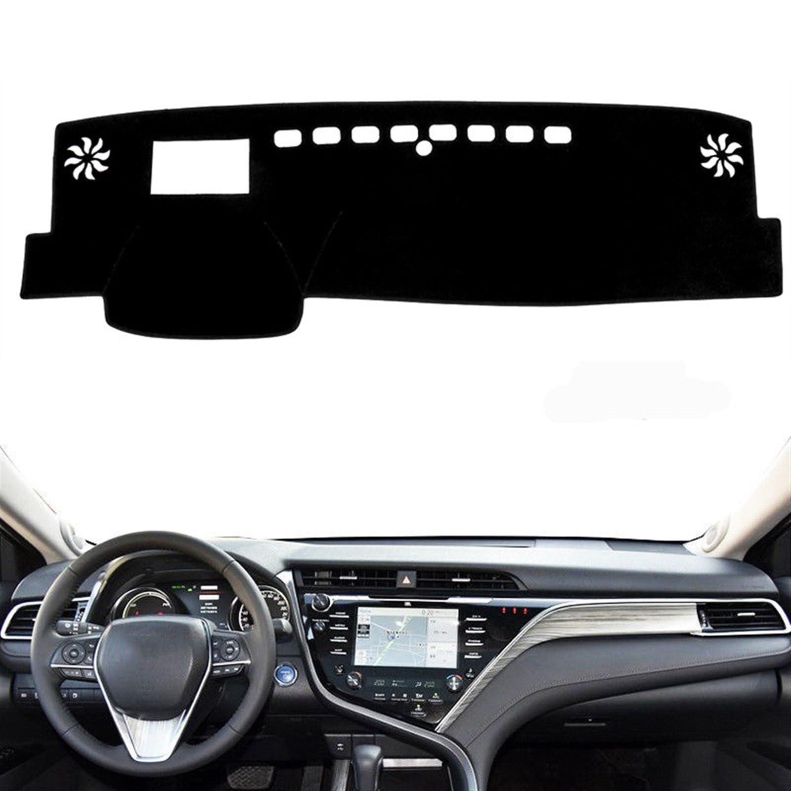 Shade Board Pad Für Toyota Für Camry XV70 2018 2019 2020 2021 2022 2023 Dashboard Abdeckung Mat Dashmat Sonnenschutzdach Schützen Teppich Auto Auto Dashboard Abdeckung(Black(Red Edge),LHD Without HUD) von BOHHO