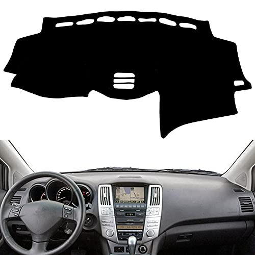 Shade Board Pad Für Toyota Für Harrier XU30 2004 2005 2006 2007-2013 DashMat Dashboard Abdeckung Matte Pad Anti-Uv Sonnenschirm Teppich Kissen Auto Dashboard Abdeckung(Black(Black Edge),Linkslenker) von BOHHO