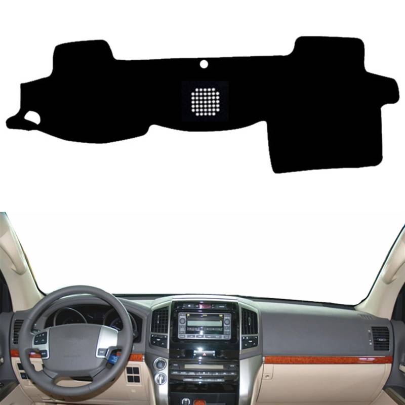 Shade Board Pad Für Toyota Für Land Für Cruiser J200 2008 2009 2010 2011-2018 2019 Dashboard Abdeckung Matte Pad Anti-Uv Dash Sonnendach Teppich Auto Auto Dashboard Abdeckung(Black(Black Edge),Linksle von BOHHO