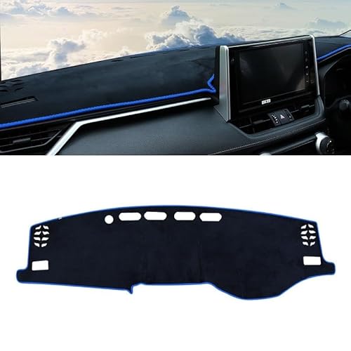 Shade Board Pad Für Toyota Für RAV4 XA50 2019 2020 2021 2022 2023 2024 Für RAV 4 Hybrid Auto Dashboard Abdeckung Dash Matte Sonnenschutz Pad Auto Dashboard Abdeckung(A Blue Side RHD) von BOHHO