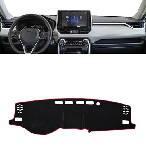 Shade Board Pad Für Toyota Für RAV4 XA50 2019 2020 2021 2022 2023 2024 Für RAV 4 Hybrid Auto Dashboard Abdeckung Dash Matte Sonnenschutz Pad Auto Dashboard Abdeckung(B Red Side LHD) von BOHHO