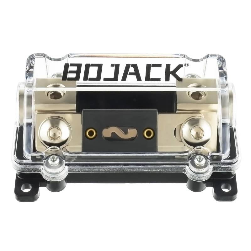 BOJACK 0/2/4 Gauge AWG In-Line ANL Sicherungshalter mit 120 Amp Sicherung, Automobil-Sicherungsblock, Sicherungskasten, Inline-Sicherungshalter – Keine Drahtklemmen erforderlich von BOJACK