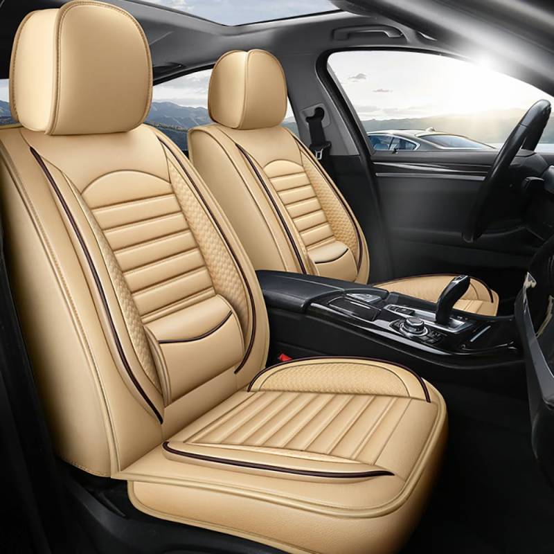 Autositzbezüge Set Leder, für Mercedes Benz GLC 220 2015-2019 Premium Leder Vorder und Rücksitzbezüge Schonbezüge Auto Komplettset 5-Sitze,D von BOJOUL