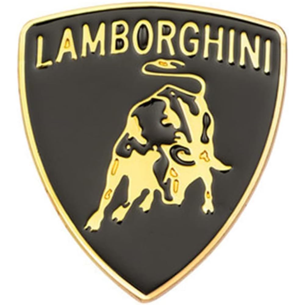 Emblem Auto Aufkleber, für Lamborghini Aventador Urus Huracan Gallardo Murcielago Metall-Emblem-Aufkleber Buchstaben Emblem-Schild Buchstaben Abzeichen-Zubehör,B von BOJOUL