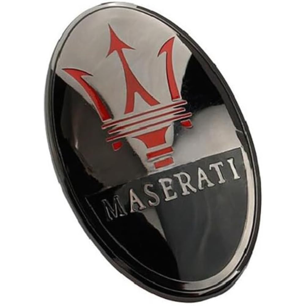 Emblem Auto Aufkleber, für Maserati Ghibli Granturismo Watch Coupe Levante Quattroporte GT Metall-Emblem-Aufkleber Buchstaben Emblem-Schild Buchstaben Abzeichen-Zubehör,E von BOJOUL