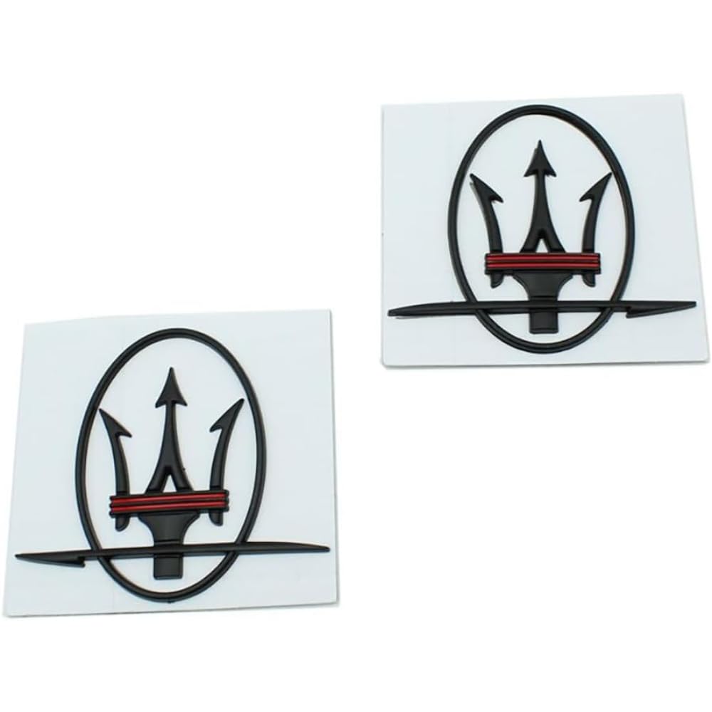 Emblem Auto Aufkleber, für Maserati Granturismo Quattroporte GTS Ghibli Levante GT Metall-Emblem-Aufkleber Buchstaben Emblem-Schild Buchstaben Abzeichen-Zubehör,C von BOJOUL