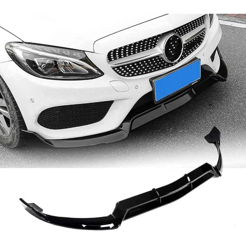 Frontstoßstange Lip Bodykit, für Benz C Class W205 C205 Sport 2015 2016 2017 2018 Auto Frontspoiler FrontstoßStange Splitter Diffusor Frontlippe Spoiler Splitter Body Kit von BOJOUL