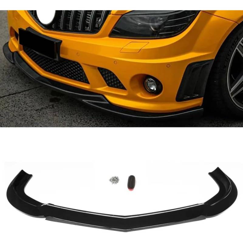 Frontstoßstange Lip Bodykit, für Mercedes Benz W204 C Class Sedan C63 AMG 2008-2011 Auto Frontspoiler FrontstoßStange Splitter Diffusor Frontlippe Spoiler Splitter Body Kit von BOJOUL