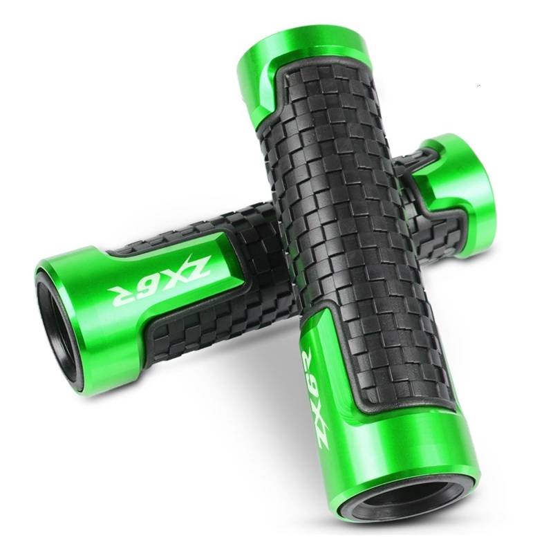 BOLNEY Motorrad-Gasgriff Für Kawasaki ZX-6R ZX6R 1995-2012 2005 2006 2007 2008 2009-2011 7/8 "22mm Universal Motorrad Griff Lenker Hand Bar Grip (Color : Green) von BOLNEY