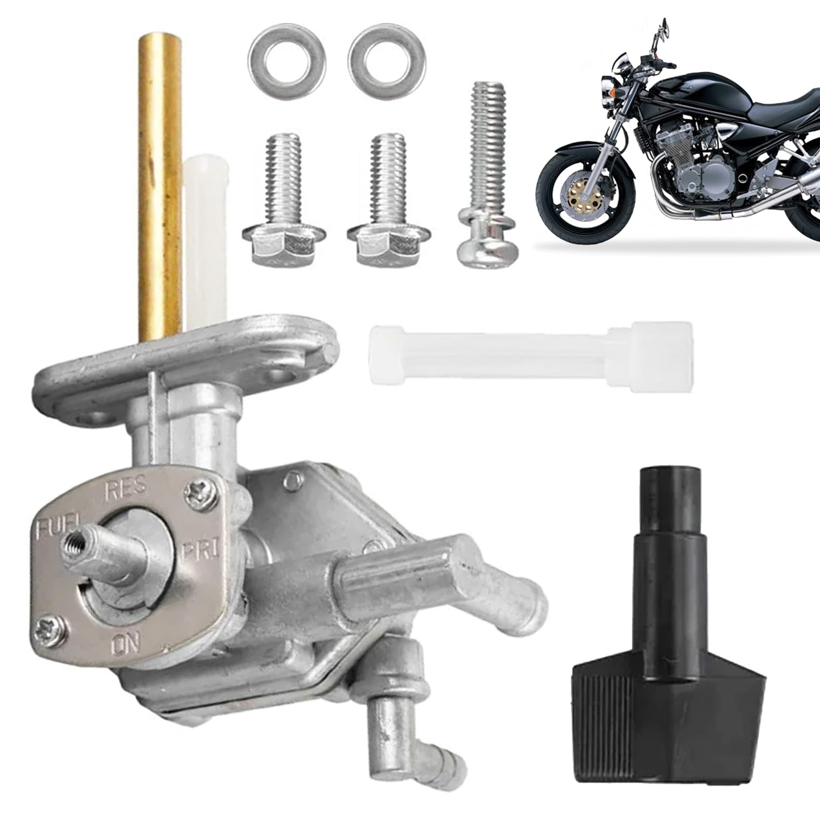 Kraftstoffhahn für Motorrad, Benzinhahn Stromerzeuger Schalter Motorrad Kraftstofftank Ventil Ventilschalter Benzinhahnventil Motorrad für Suzuki GSF 600 Bandit GSF 600s GSF 1200s Bandit 1996-2000 von BONJUME