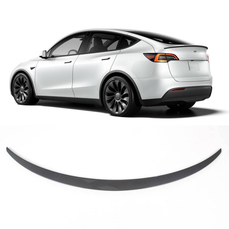 BONRYAN Geeignet für Tesla Model Y Spoiler Original Heckspoiler Flügel Lippe Glänzend Carbon für 2020 2021 2022 Tesla Model Y Zubehör von BONRYAN