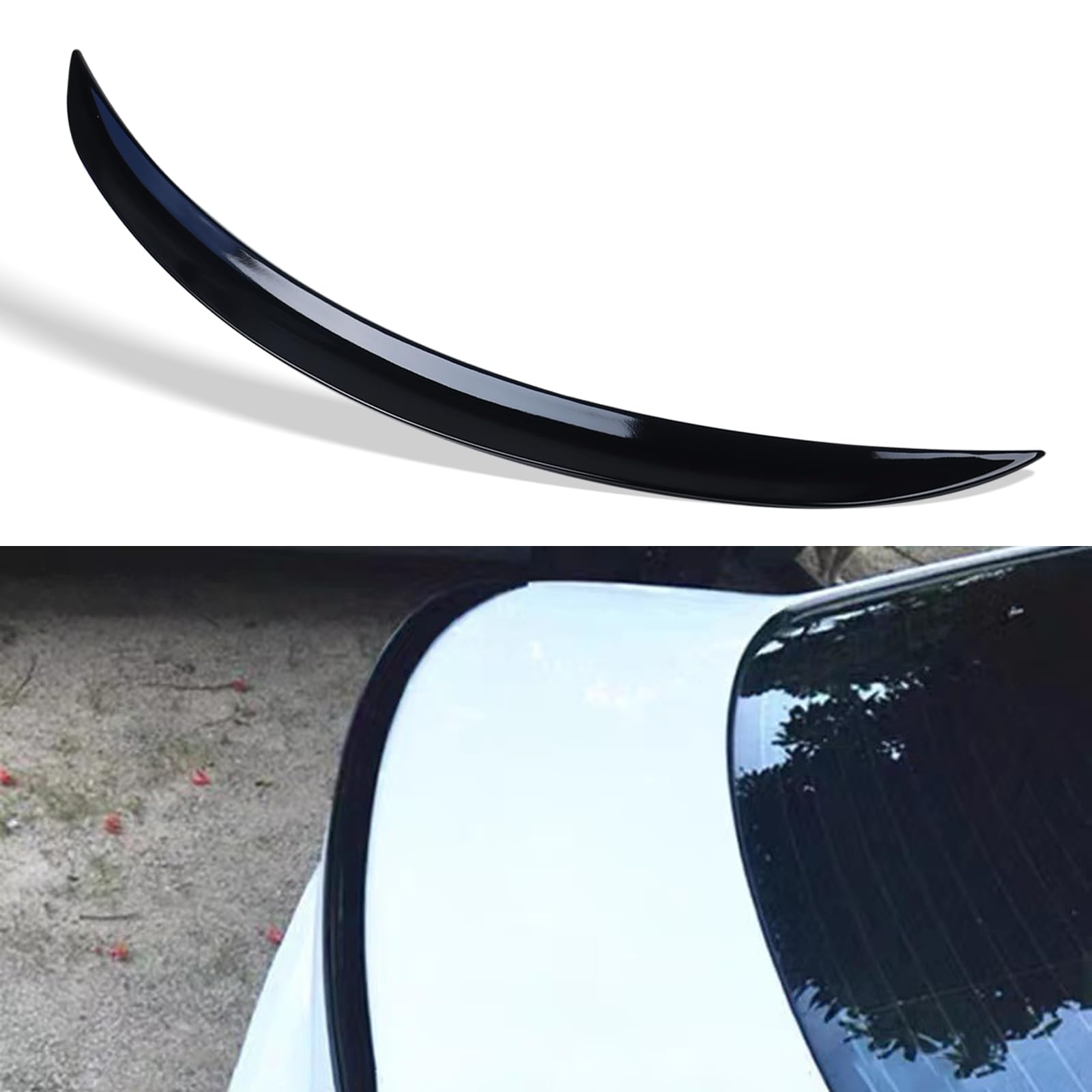 BONRYAN Heckspoiler Heckspoiler Spoilerlippe lippe für BMW 3er 2005-2013 E90 schwarz von BONRYAN