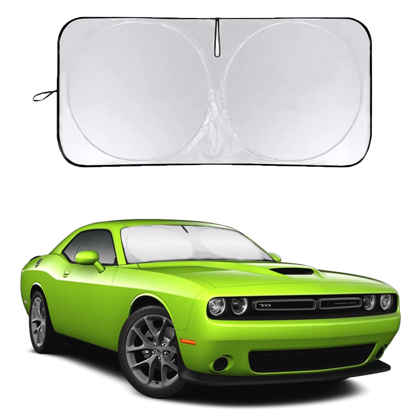 Windschutz für Challenger 2019–2024 Dodge Challenger Coupe, SRT Hellcat, Redeye, GT, RT, TA Coupe, Widebody, SXT RT Scat Pack GT Windschutzscheibenabdeckung Sonnenblende Zubehör von BOODANCARS