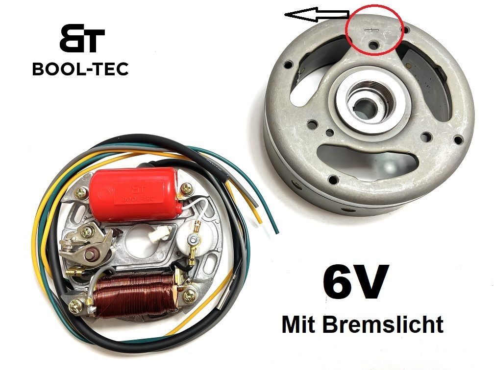 1A HQ Zündung / Schwunglichtmagnetzünder linksdrehend 6V mit Bremslicht BOOL-... von BOOL-tec