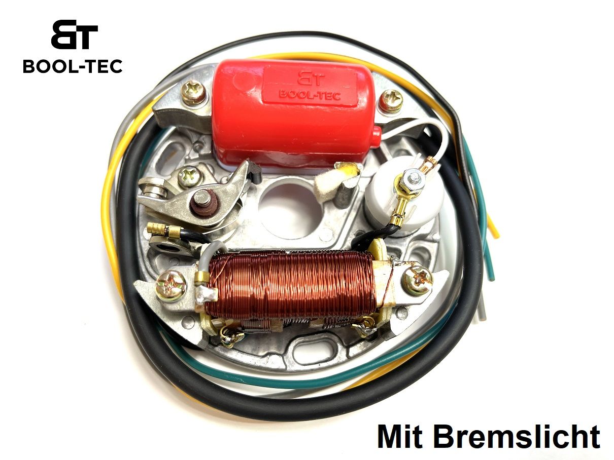 1A HQ Zündung mit Bremslicht Spule 6V 15/3W Lichtmaschiene Stator BOOL-Tec von BOOL-tec