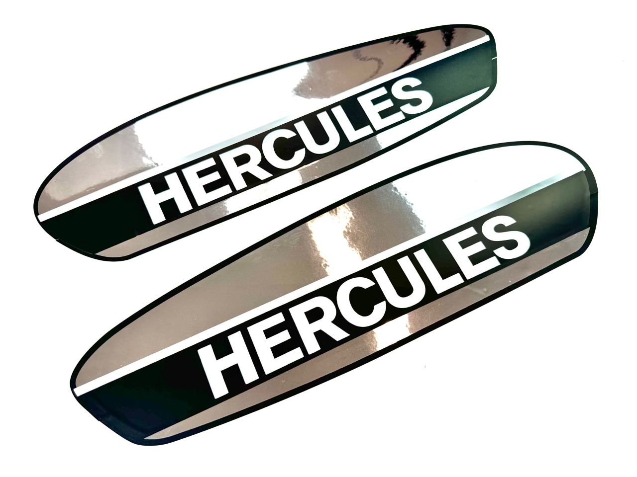 2 Tankaufkleber inkl. chrome Hercules M u. Prima Mofa Moped Aufkleber Schriftzug von BOOL-tec