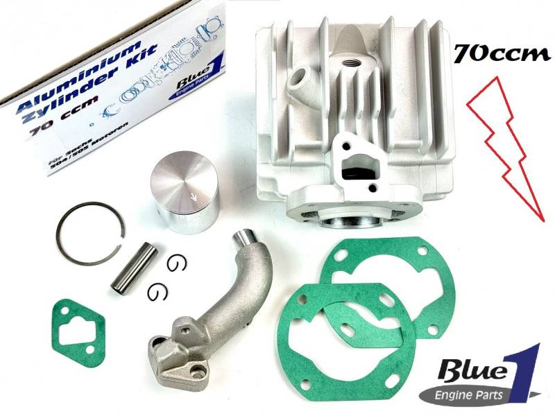 70ccm 45mm TUNING Alu Zylinder Nicasil Sachs 504 505 Flansch Hercules Prima M P von BOOL-tec