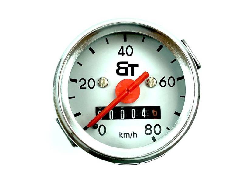 BOOL-Tec Tacho silber 80 km/h VDO Anschluss 48mm Tachometer von BOOL-tec