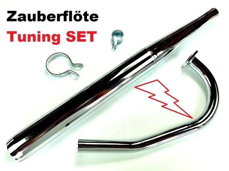 SET Zauberflöte Tuning Auspuff + Krümmer 28mm für Hercules Prima GT und GX Sa... von BOOL-tec