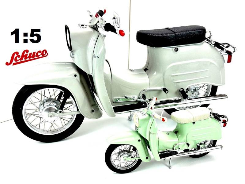 SIMSON KR51 Modell Groß Maßstab 1:5 in pastellweiß Schwalbe SCHUCO lim. Edition von BOOL-tec