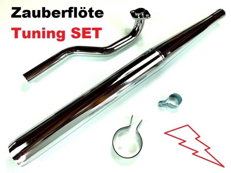 Zauberflöte Hochleistungs TUNING Auspuff + P3 Krümmer Flansch für Hercules Pr... von BOOL-tec