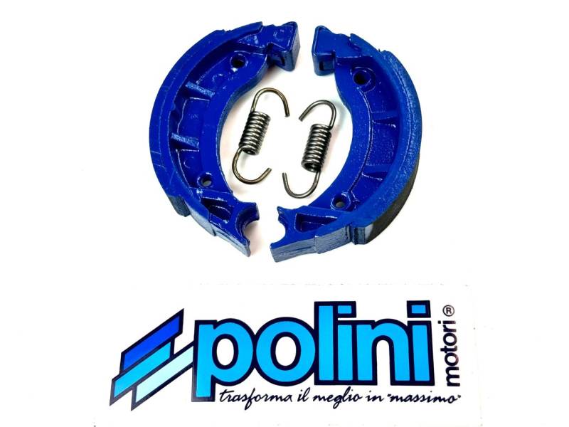 Bremsbacken POLINI 90x18mm Racing blau Set mit 2 Federn Bremsbeläge für Piagg... von Polini