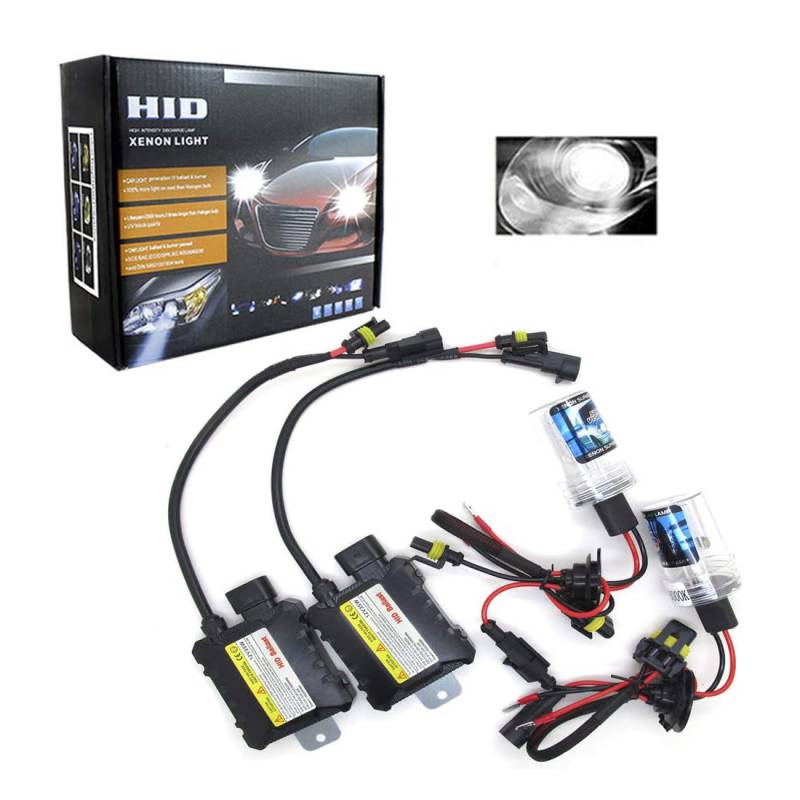 BOOMBOOST HID Xenon-Brenner kit H4 Xenon-Licht Ballasts Entladungslampe Schlank HID Lampen Scheinwerfer Nachrüstsatz Set Schnellstart Ersatzlampen 12V 55W 5000K von BOOMBOOST