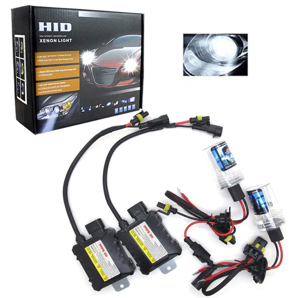 BOOMBOOST HID Xenon-Brenner kit H8/H9/11 Xenon-Licht Ballasts Entladungslampe Schlank HID Lampen Scheinwerfer Nachrüstsatz Set Schnellstart Ersatzlampen 12V 55W 6000K von BOOMBOOST