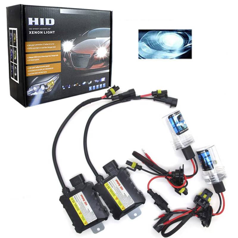 BOOMBOOST HID Xenon-Brenner kit H8/H9/11 Xenon-Licht Ballasts Entladungslampe Schlank HID Lampen Scheinwerfer Nachrüstsatz Set Schnellstart Ersatzlampen 12V 55W 8000K von BOOMBOOST